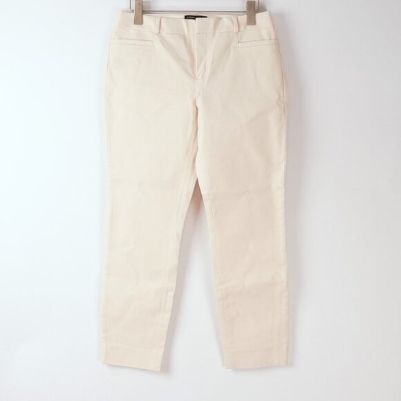 Banana Republic SLOAN Slim Ankle Pants Bone/Ivory - Size 6 - Picture 1 of 6
